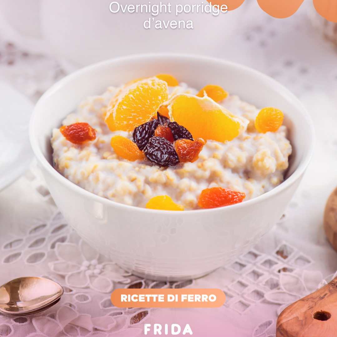 Porridge overnight con arance e frutta secca